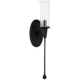 Image2 of Hudson Valley Chisel 21 1/4" High Black Iron Wall Sconce