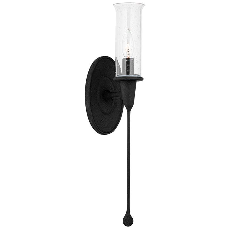 Image 2 Hudson Valley Chisel 21 1/4" High Black Iron Wall Sconce