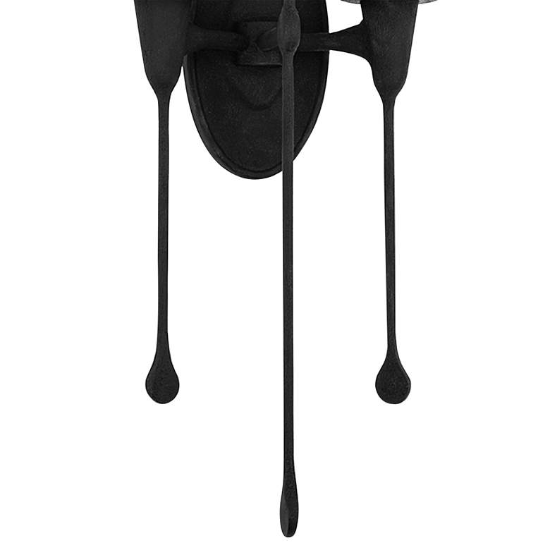 Image 3 Hudson Valley Chisel 27 1/2"H Black Iron 3-Light Wall Sconce more views