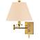 Hudson Valley Claremont Antique Brass Swing Arm Wall Lamp