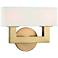 Hudson Valley Clarke 8 1/4"H Aged Brass 2-LED Wall Sconce