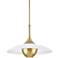 Hudson Valley Clarkson 24" Wide Aged Brass Pendant Light