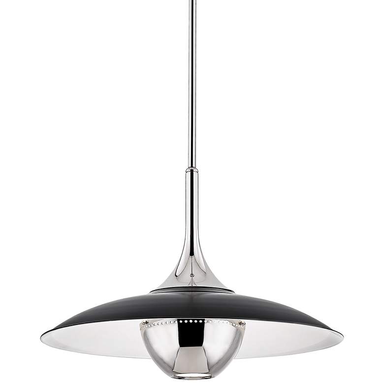 Image 1 Hudson Valley Clarkson 24"W Polished Nickel Pendant Light