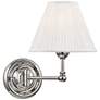 Hudson Valley Classic No.1 7.5" Wide Polished Nickel 1 Light Wall Scon