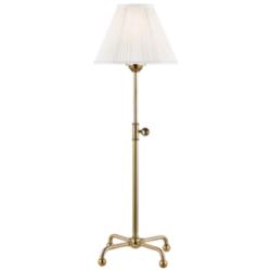 Hudson Valley Classic No.1 Adjustable Height Aged Brass Table Lamp