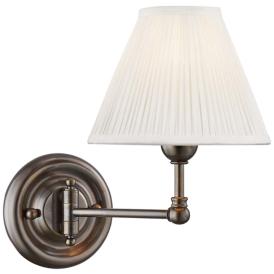 Hudson Valley Classic No.1 Aged Brass Swing Arm Wall Lamp Hudson Valley Classic No.1 Aged Brass Swing Arm Wall Lamp