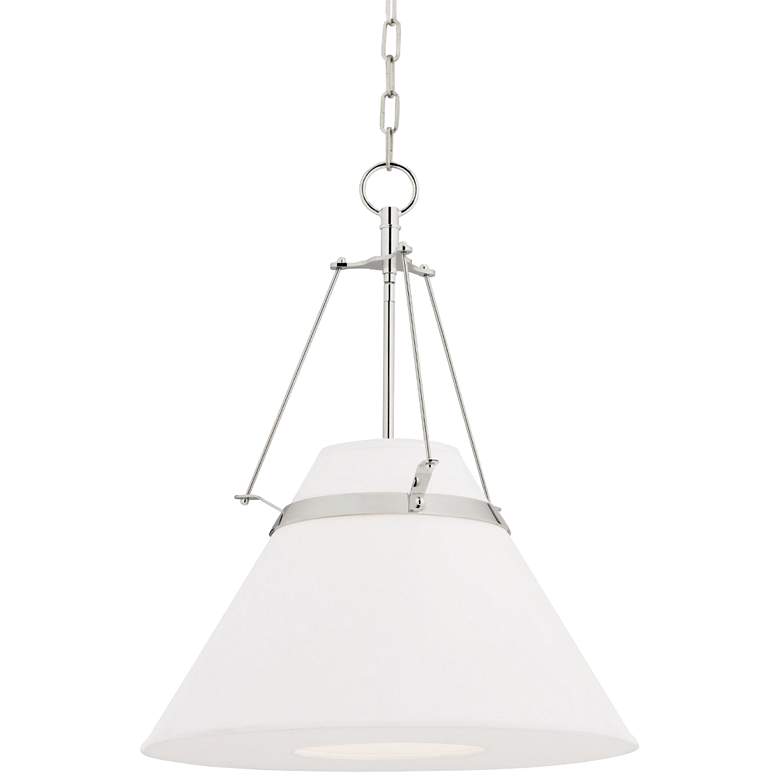 Image 1 Hudson Valley Clemens 20 1/2"W Polished Nickel Pendant Light