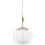 2_Hudson Valley Clementon 17" 1 Lt. Aged Brass Pendant