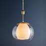 1_Hudson Valley Clementon 17" 1 Lt. Aged Brass Pendant
