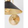 4_Hudson Valley Clivedon 12" Wide Modern Black and Brass Wall Sconce more views