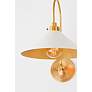 2_Hudson Valley Clivedon 12" Wide Modern White and Brass Wall Sconce more views