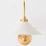 3_Hudson Valley Clivedon 12" Wide Modern White and Brass Wall Sconce more views