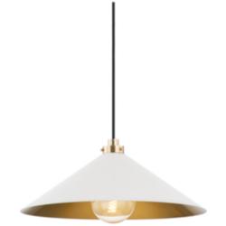 Hudson Valley Clivedon 20 In. Brass 1 Light Pendant