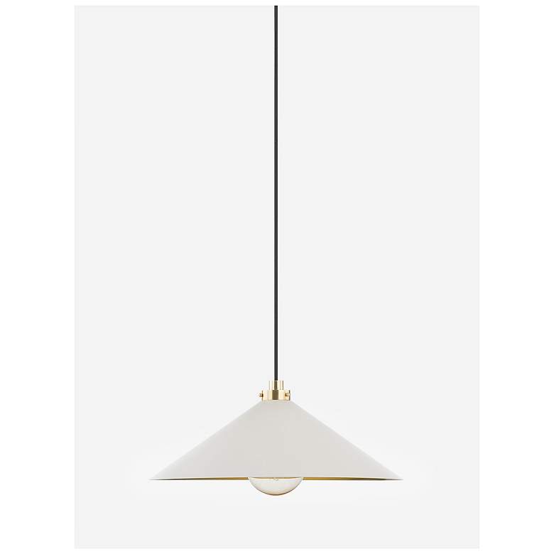 Image 2 Hudson Valley Clivedon 20 In. Brass 1 Light Pendant more views