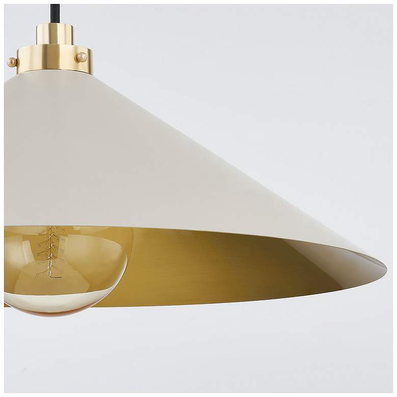 Image 3 Hudson Valley Clivedon 20 In. Brass 1 Light Pendant more views