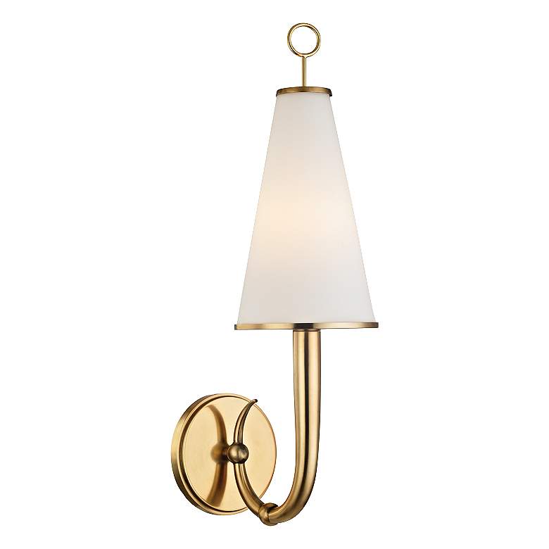 Image 1 Hudson Valley Colden 21" High Aged Brass Wall Sconce