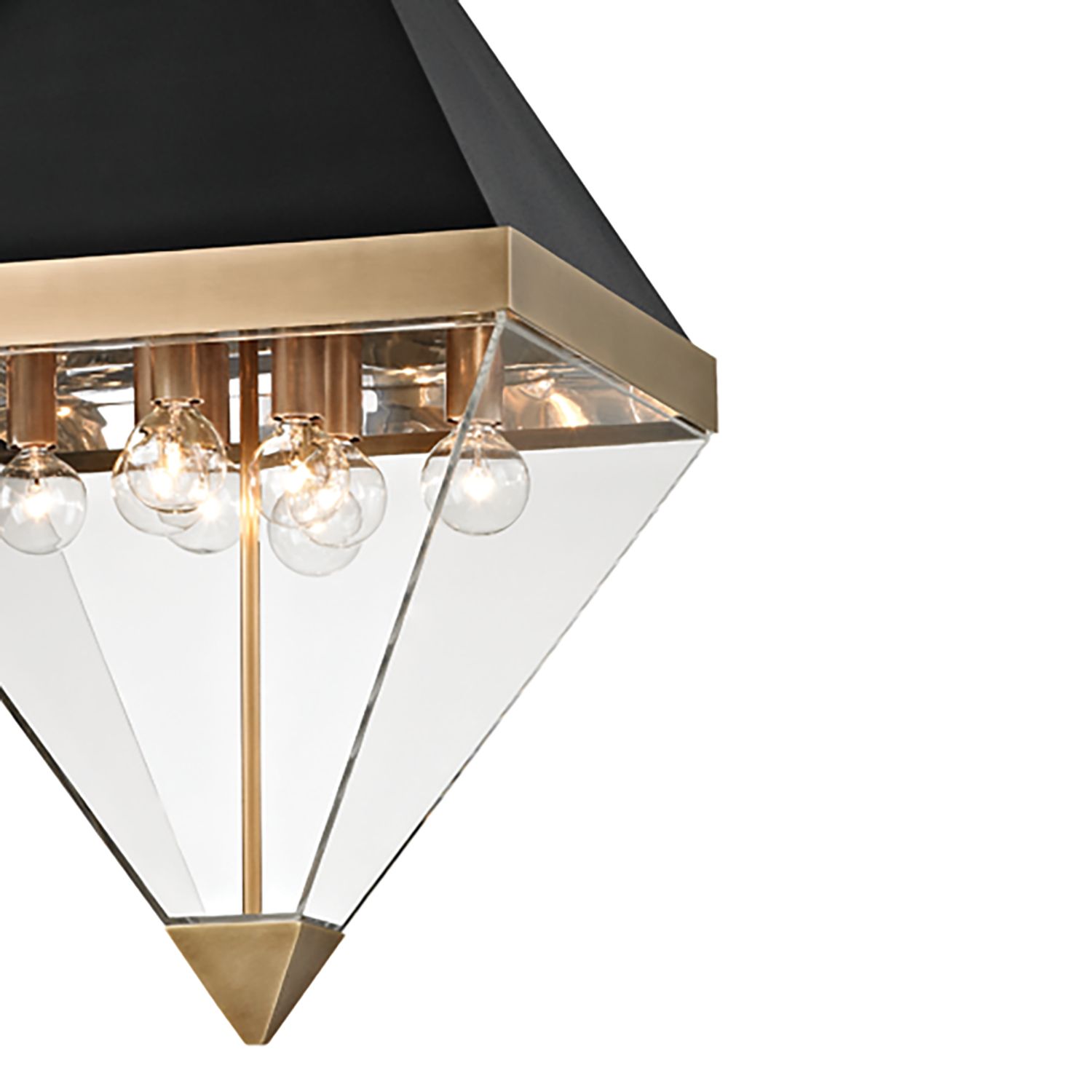 Thumbnail2 of Hudson Valley Coltrane 15" Wide Aged Brass 8 Light Pendant more views