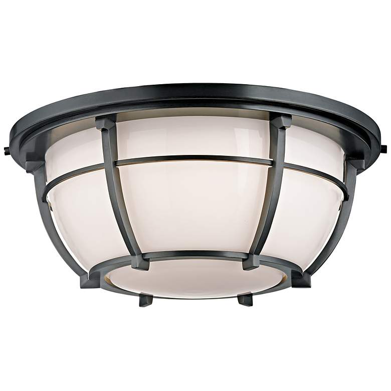 Image 1 Hudson Valley Conrad 15 3/4 inch Wide Aged Zinc Ceiling Light