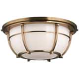 Hudson Valley Conrad 15 3/4&quot;W Aged Brass Ceiling Light
