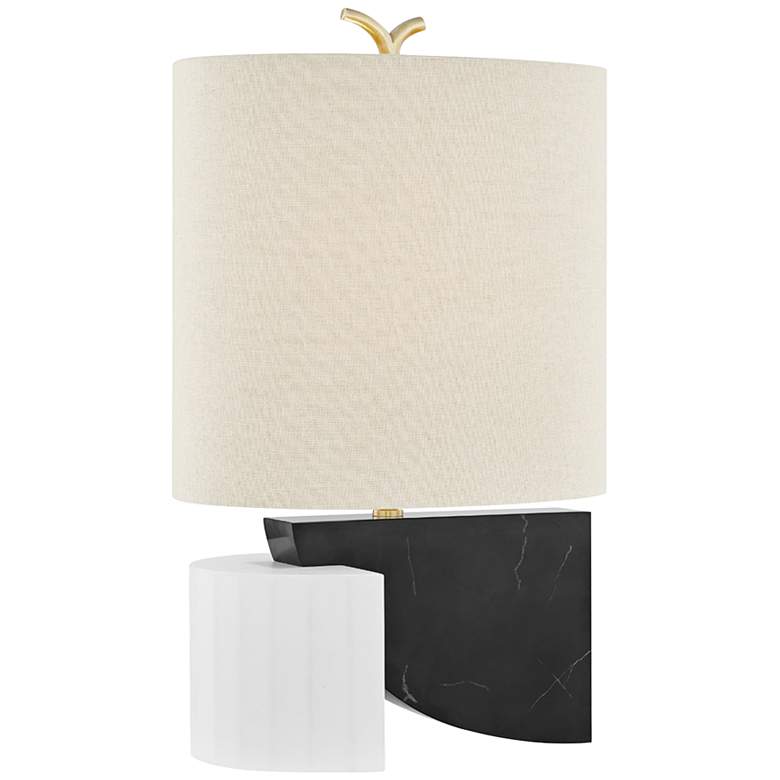 Image 1 Hudson Valley Construct Black and White Accent Table Lamp