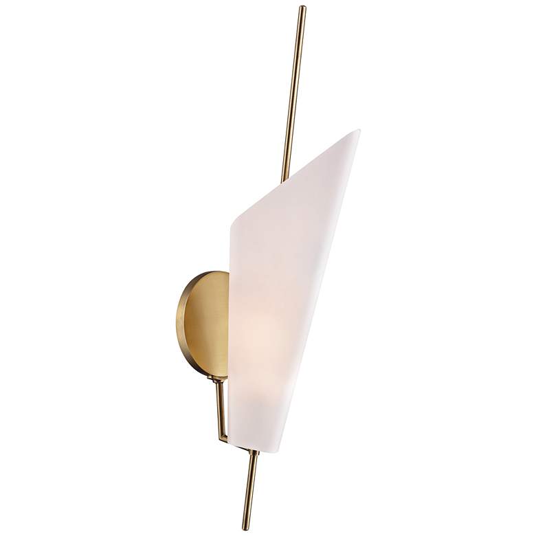 Image 1 Hudson Valley Cooper 22 1/2 inchH Aged Brass LED Wall Sconce