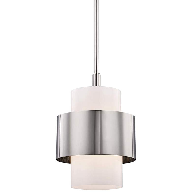 Image 2 Hudson Valley Corinth 11 inch Wide Polished Nickel Pendant Light