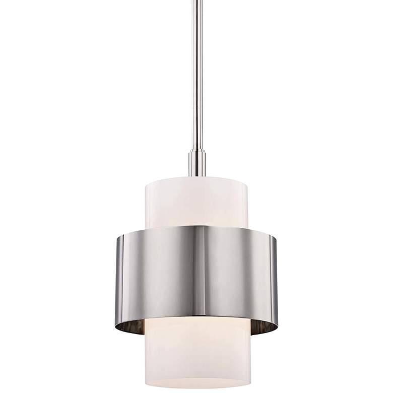 Image 2 Hudson Valley Corinth 11" Wide Polished Nickel Pendant Light