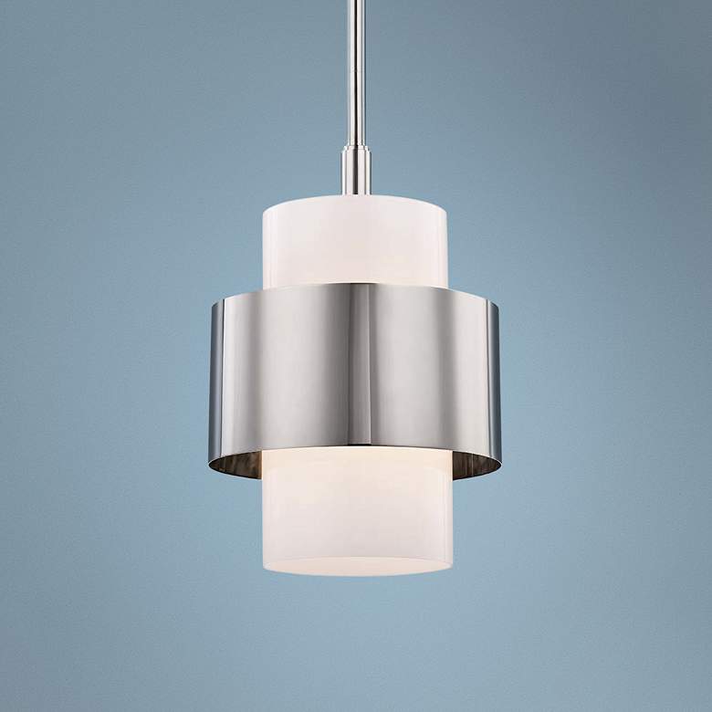 Image 1 Hudson Valley Corinth 11 inch Wide Polished Nickel Pendant Light