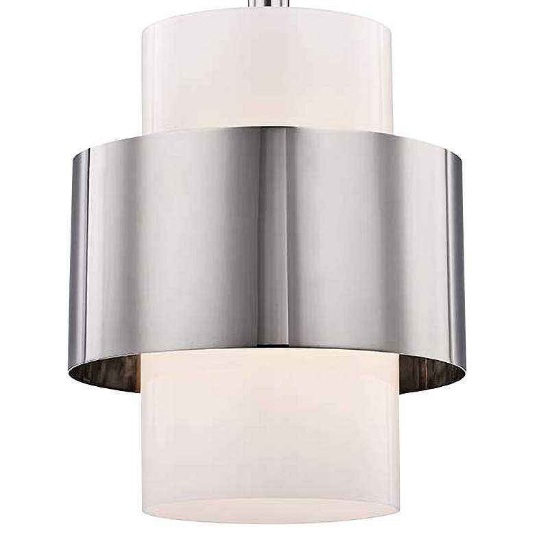 Image 3 Hudson Valley Corinth 11 inch Wide Polished Nickel Pendant Light more views
