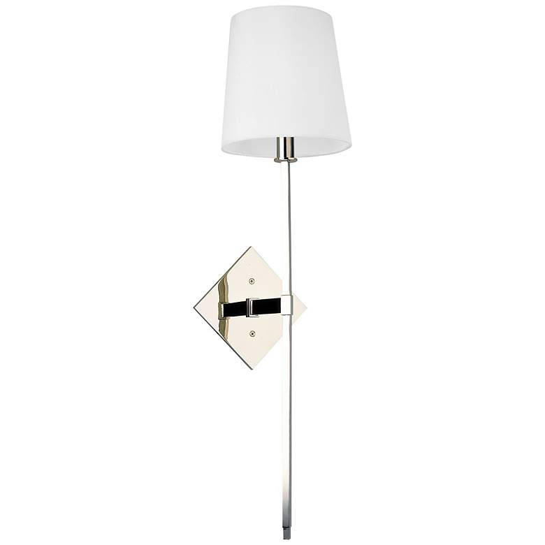 Image 1 Hudson Valley Cortland 25 1/2" High Nickel Wall Sconce