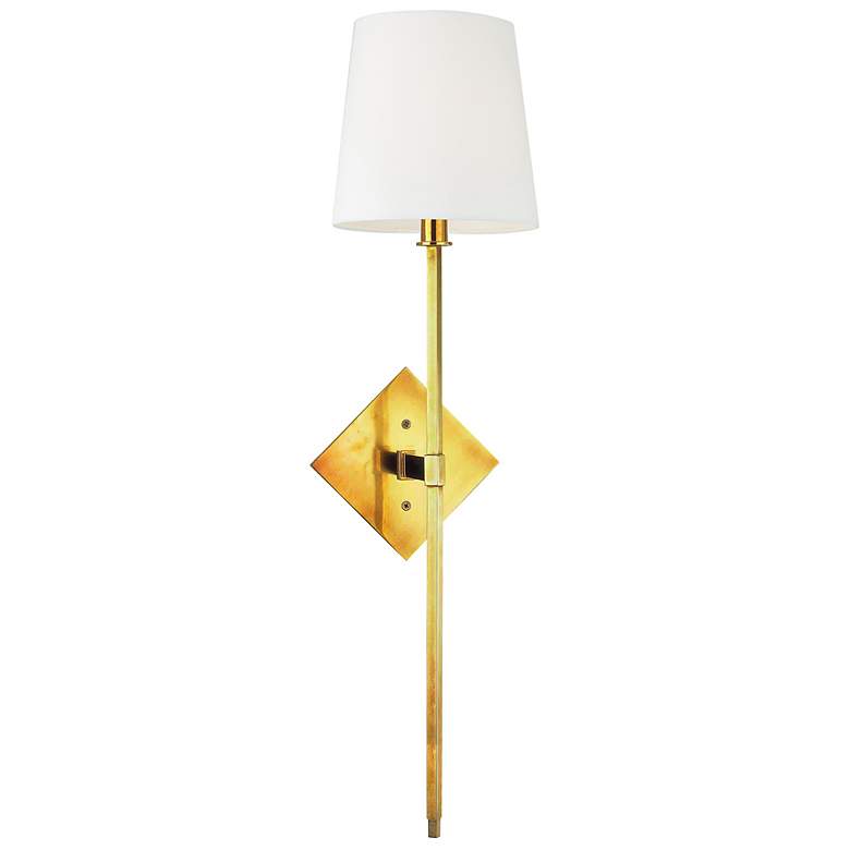 Image 1 Hudson Valley Cortland Aged Brass 25 1/2" High Wall Sconce