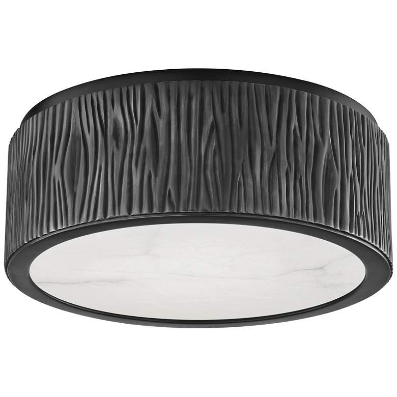 Image 1 Hudson Valley Crispin 9" Olde Bronze LED Flush Mount Ceiling Light