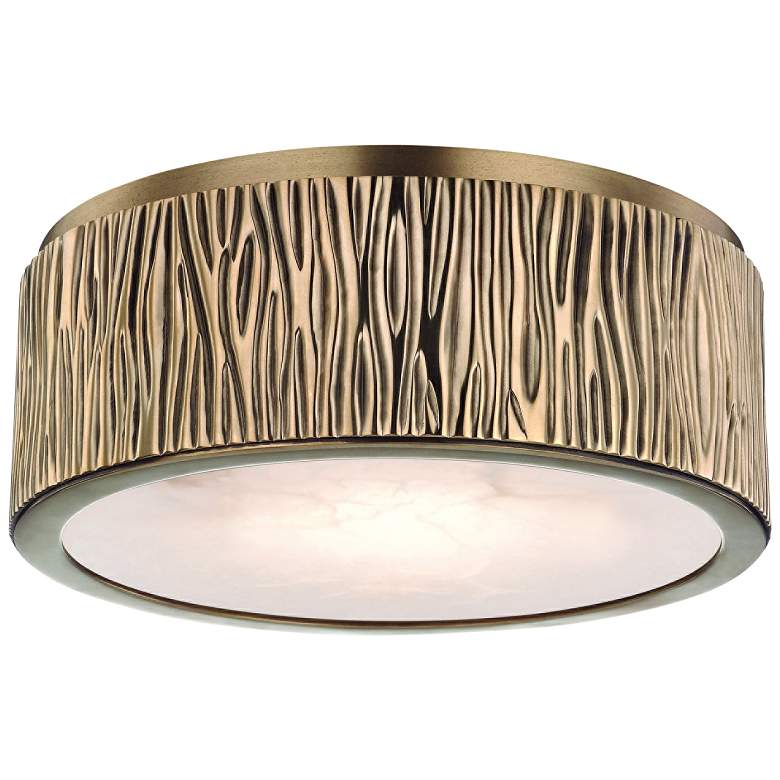 Image 1 Hudson Valley Crispin 9 inch Wide Aged Brass LED Ceiling Light