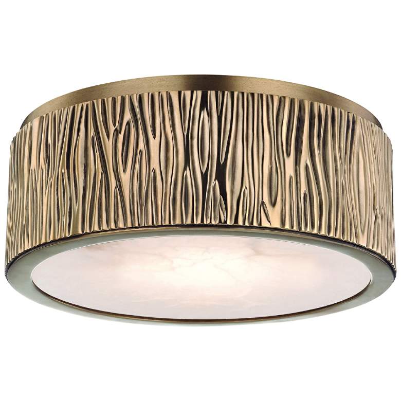Image 1 Hudson Valley Crispin 9" Wide Aged Brass LED Ceiling Light