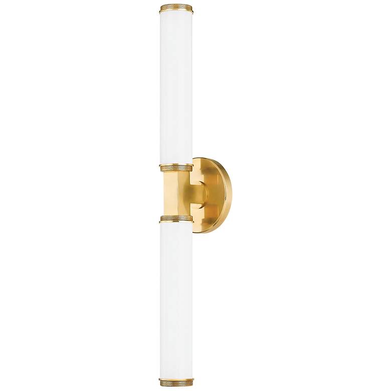 Image 1 Hudson Valley Cromwell 4.75 In. Brass 2 Light Wall Sconce