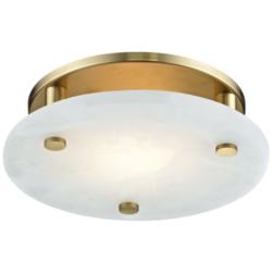 Hudson Valley Croton 12 1/4&quot; Wide Aged Brass LED Ceiling Light