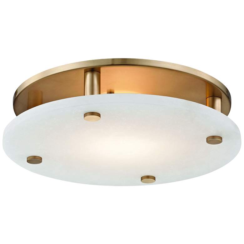 Image 2 Hudson Valley Croton 15 inch Wide Aged Brass LED Ceiling Light