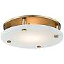 Hudson Valley Croton 15" Wide Aged Brass LED Ceiling Light
