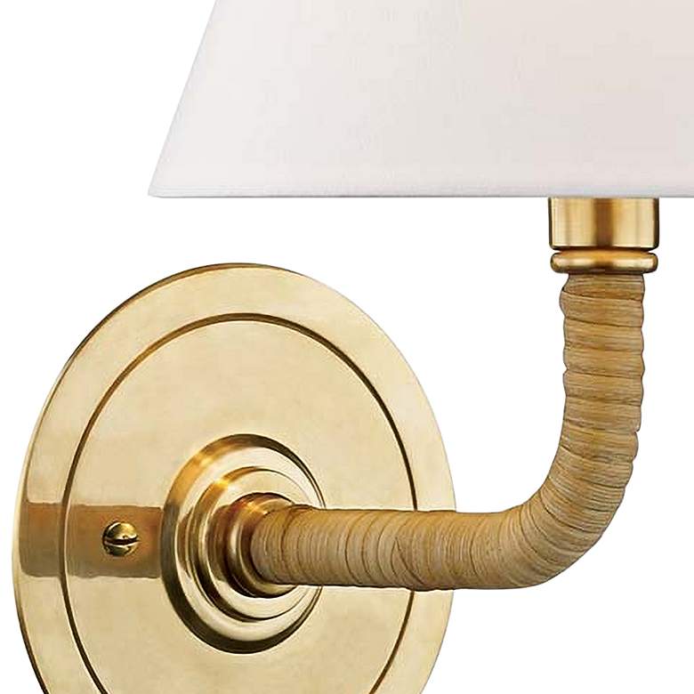 Image 2 Hudson Valley Curves No.1 11 1/4 inchH Aged Brass Wall Sconce more views
