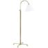Hudson Valley Curves No.1 62 1/4" High Aged Brass Arc Arm Floor Lamp