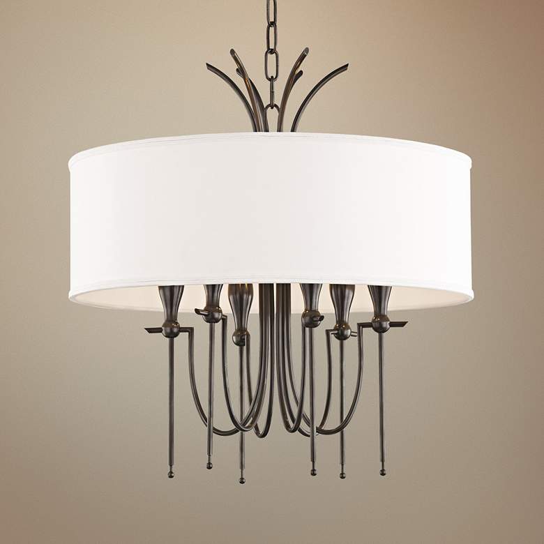 Image 1 Hudson Valley Damaris 22" Wide Old Bronze 6-Light Chandelier
