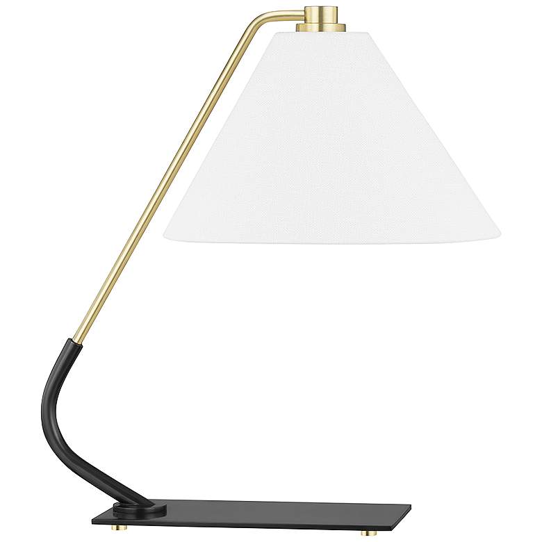 Image 2 Hudson Valley Danby 18 1/2 inch Aged Brass and Old Bronze Modern Desk Lamp