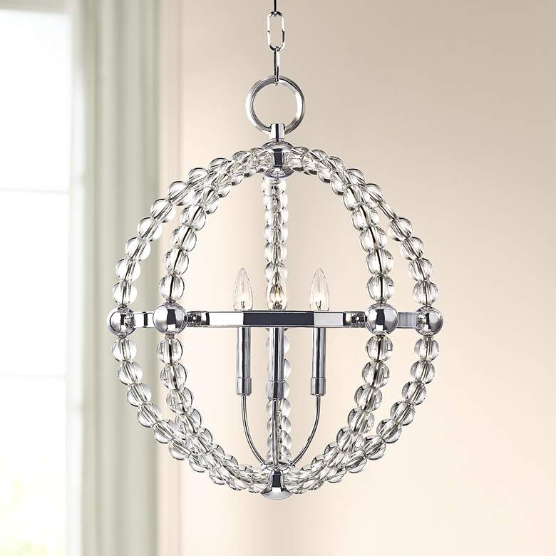Image 1 Hudson Valley Danville 21 1/4" Wide Polished Nickel Pendant