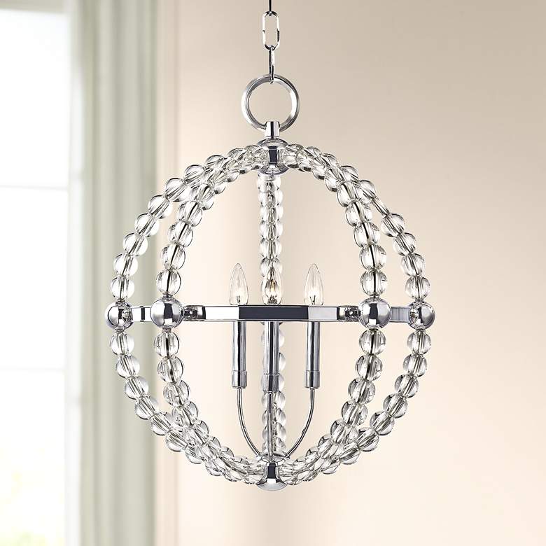 Image 1 Hudson Valley Danville 21 1/4 inch Wide Polished Nickel Pendant