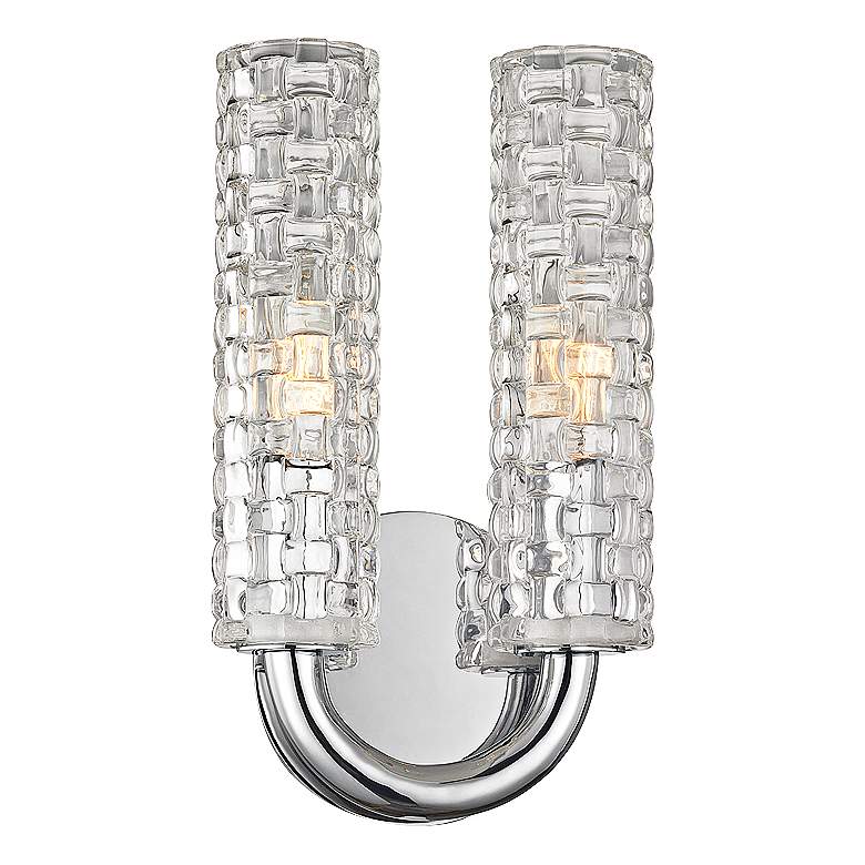 Image 1 Hudson Valley Dartmouth 10 3/4 inchH Polished Nickel Wall Sconce