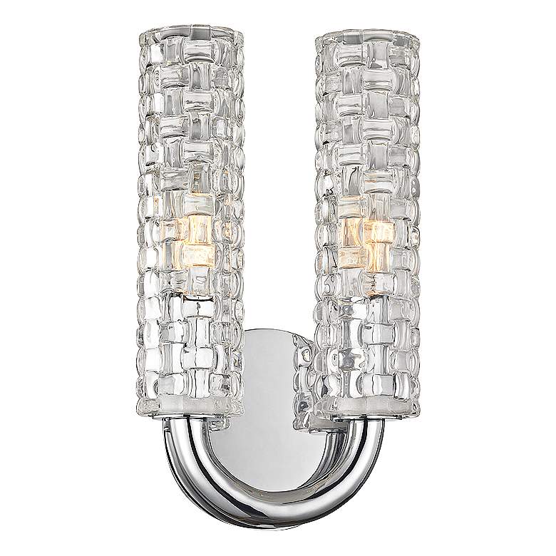 Image 1 Hudson Valley Dartmouth 10 3/4"H Polished Nickel Wall Sconce