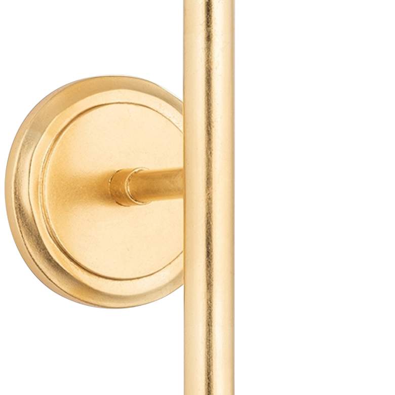 Image 3 Hudson Valley Dawson 16 3/4" High Gold Leaf Wall Sconce more views