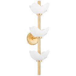 Hudson Valley Dawson 25 3/4&quot; High Gold Leaf Wall Sconce