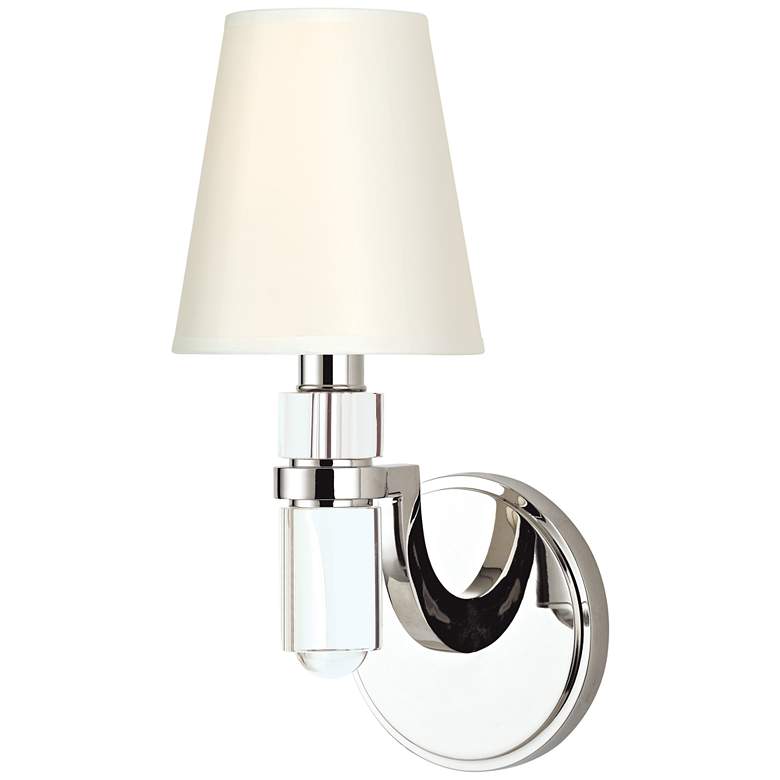 Image 1 Hudson Valley Dayton 12 1/4"H Polished Nickel Wall Sconce