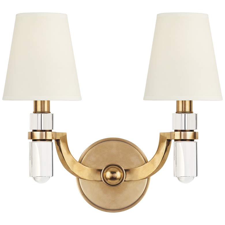 Image 1 Hudson Valley Dayton 13.5" Wide Aged Brass 2 Light Wall Sconce